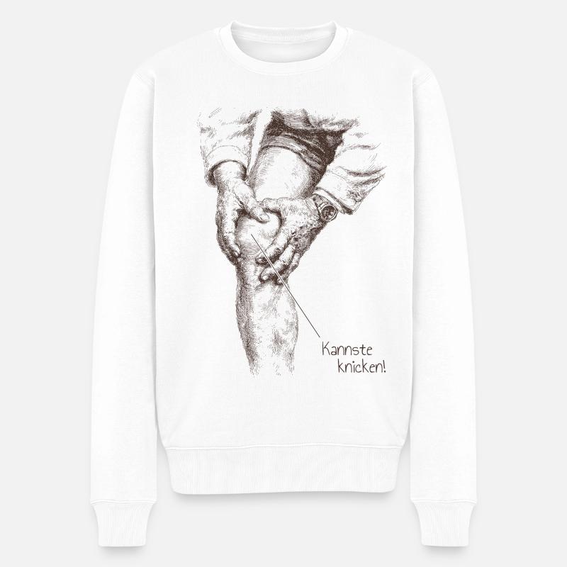 Kannste knicken! - Männer Premium Bio Pullover - Weiß