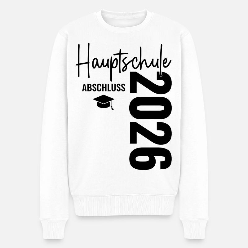 Hauptschulabschluss 2026 - Hauptschule Abschluss - Pull Premium bio Homme - blanc