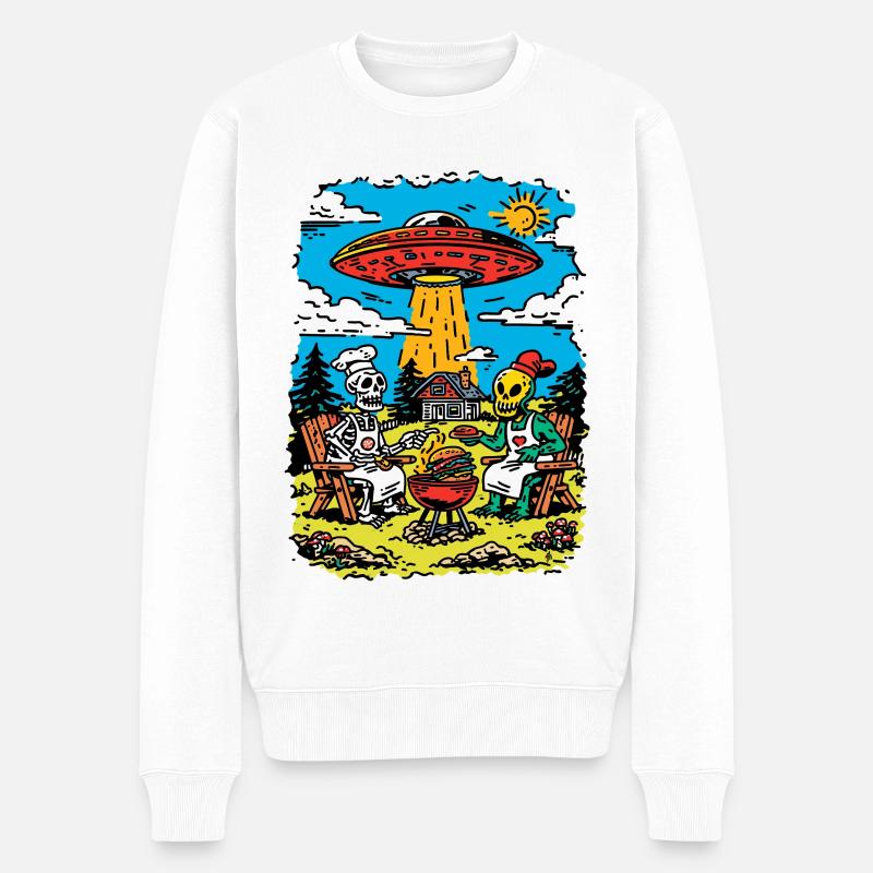 Barbecue de la fin du monde - Pull Premium bio Homme - blanc