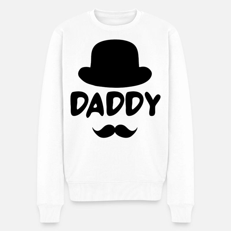 BESTER DAD - Männer Premium Bio Pullover - Weiß