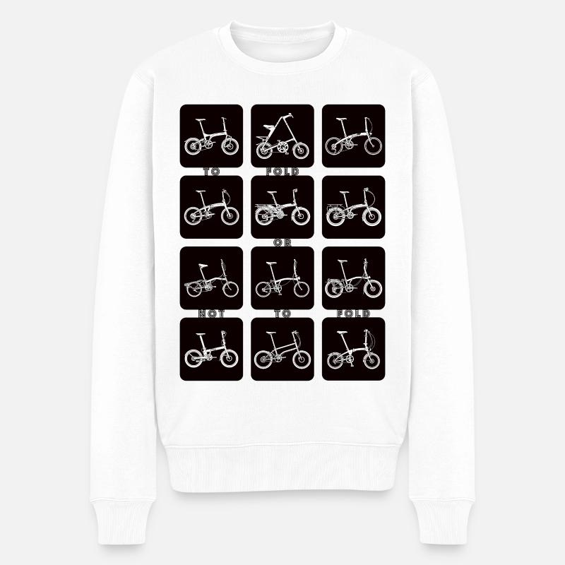 FALTEN ODER NICHT FALTEN - Männer Premium Bio Pullover - Weiß