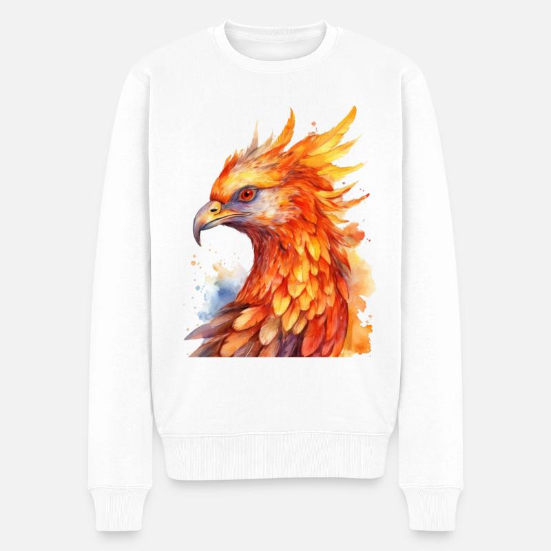 Phönix - Männer Premium Bio Pullover - Weiß