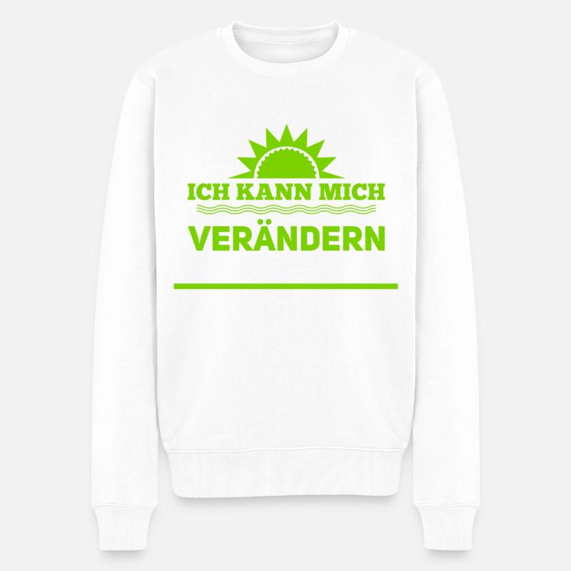 Veränderung ist möglich - Männer Premium Bio Pullover - Weiß