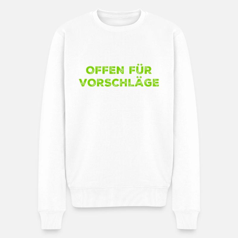 Ideen zu mir - Männer Premium Bio Pullover - Weiß