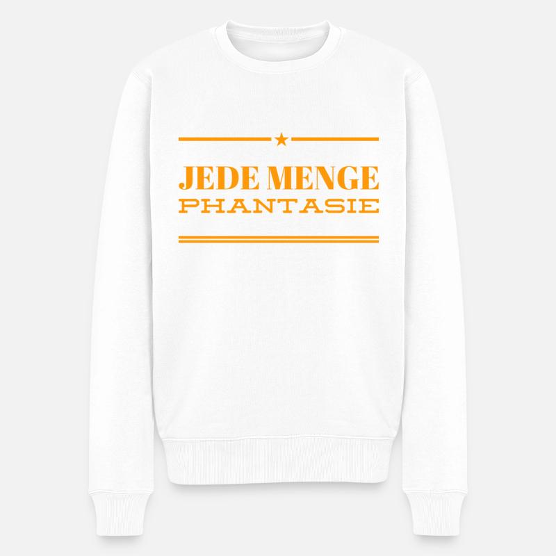 ich bin voller Phantasie - Männer Premium Bio Pullover - Weiß