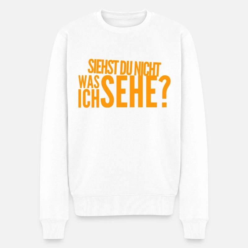 ich sehe so vieles - Männer Premium Bio Pullover - Weiß