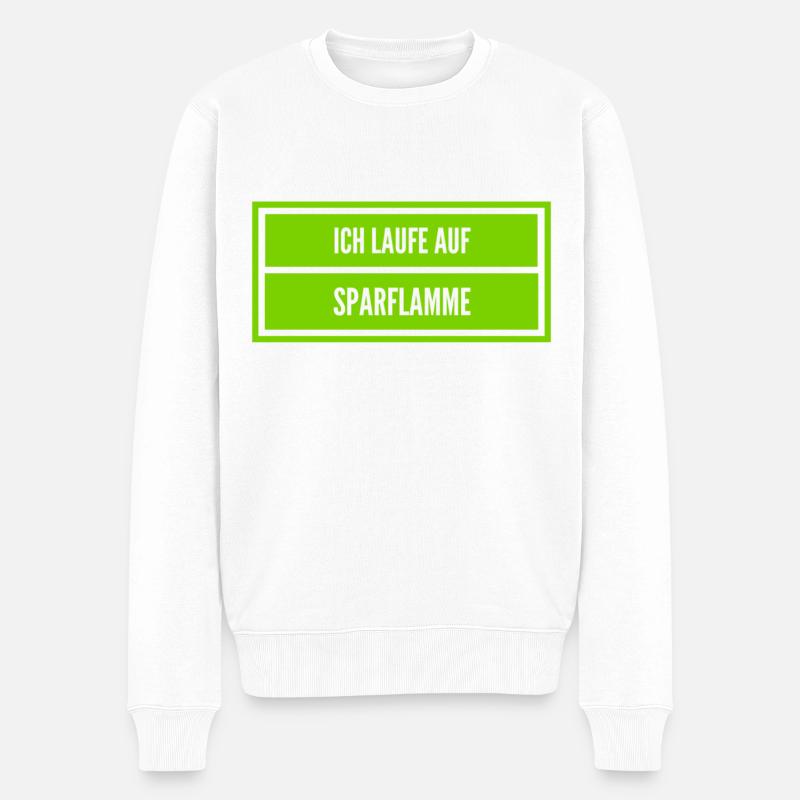 ich bin ein Faultier - Männer Premium Bio Pullover - Weiß