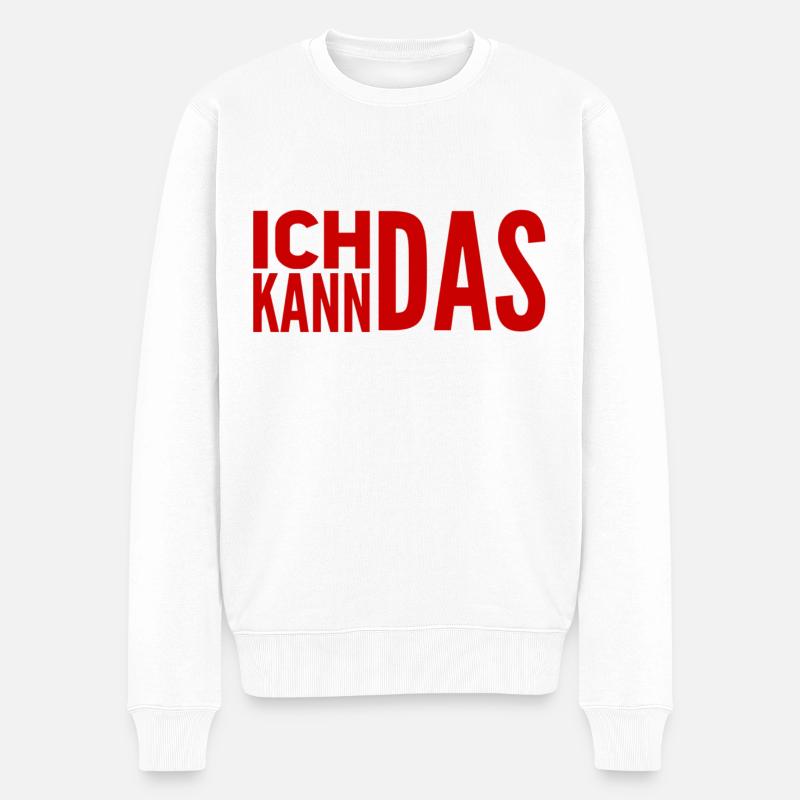 ich bin ein Könner - Männer Premium Bio Pullover - Weiß