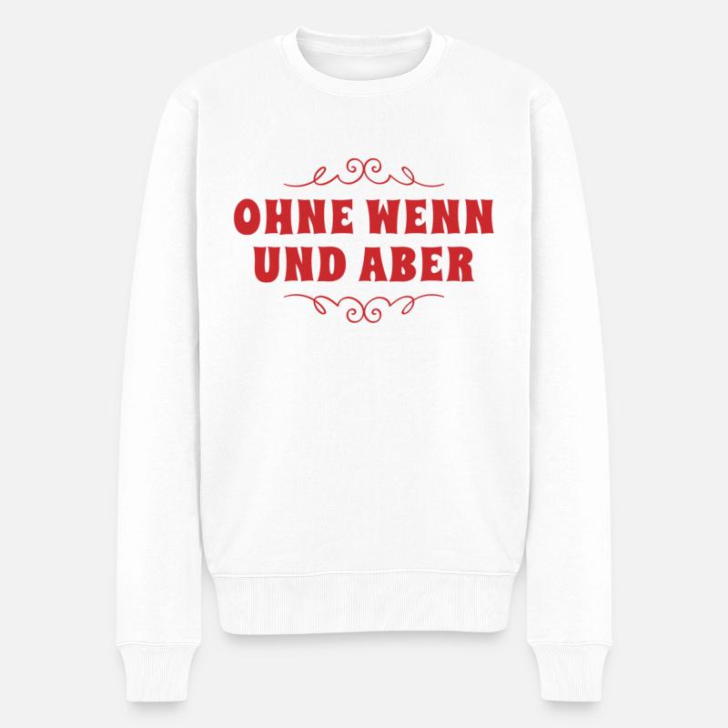 ich bin streng - Männer Premium Bio Pullover - Weiß