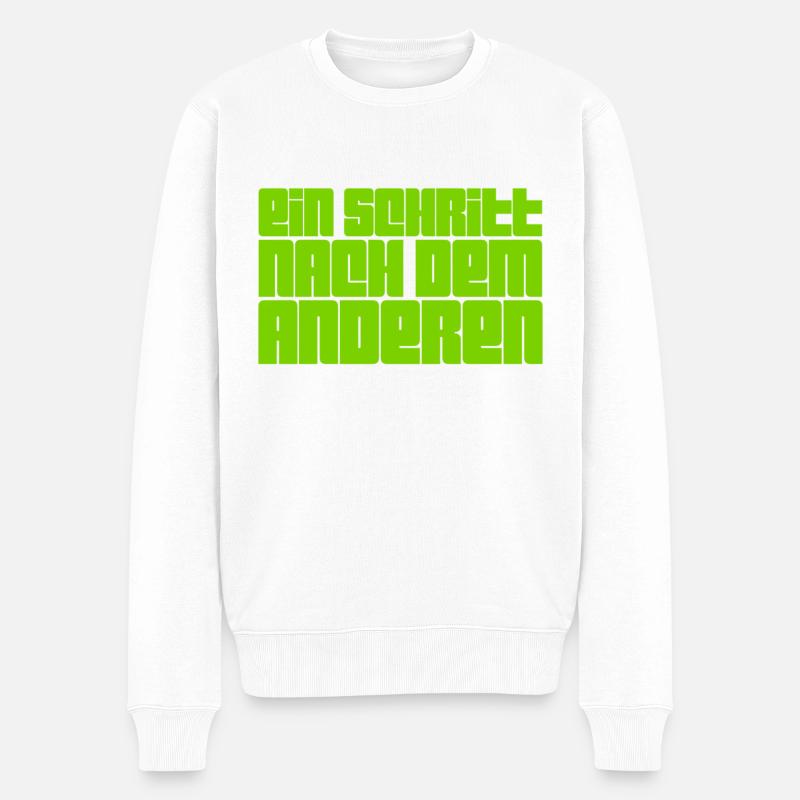 es geht voran - Männer Premium Bio Pullover - Weiß