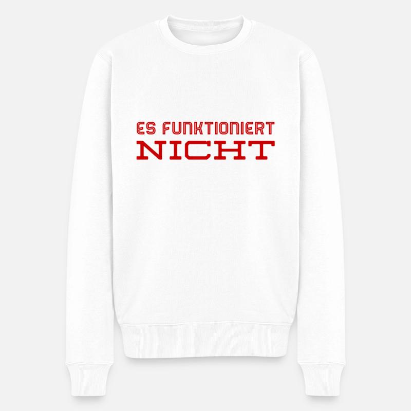 es klappt nicht - Männer Premium Bio Pullover - Weiß