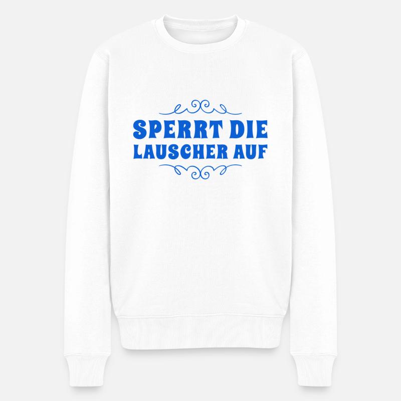 Ohren gespitzt - Männer Premium Bio Pullover - Weiß