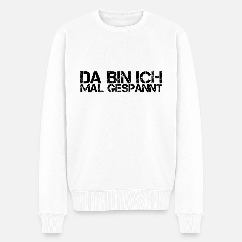 es bleibt spannend - Männer Premium Bio Pullover - Weiß