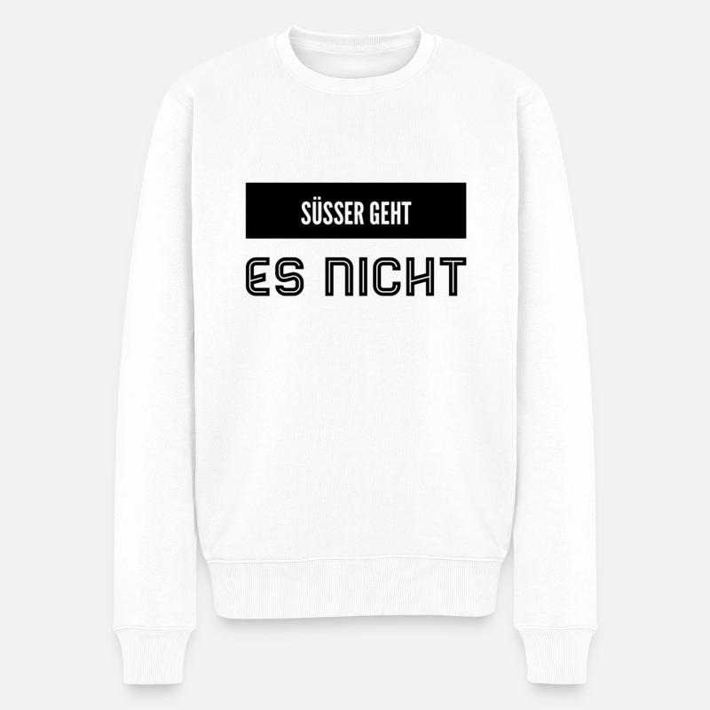 unbeschreiblich süß - Männer Premium Bio Pullover - Weiß