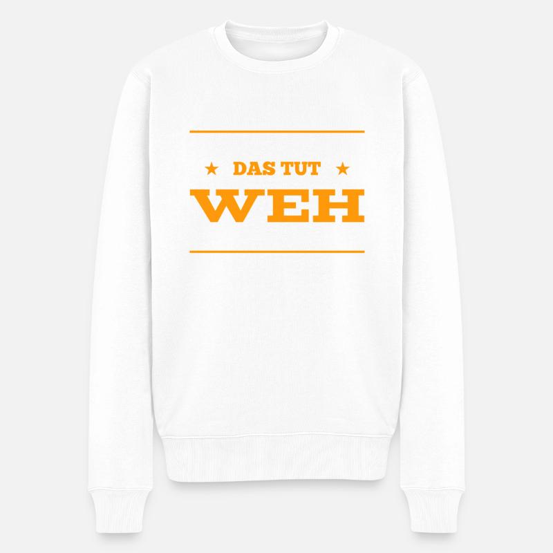 zum fremdschämen - Männer Premium Bio Pullover - Weiß