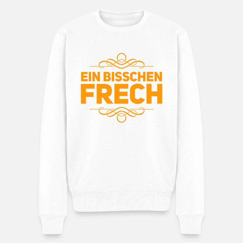 ein bisschen frech - Männer Premium Bio Pullover - Weiß