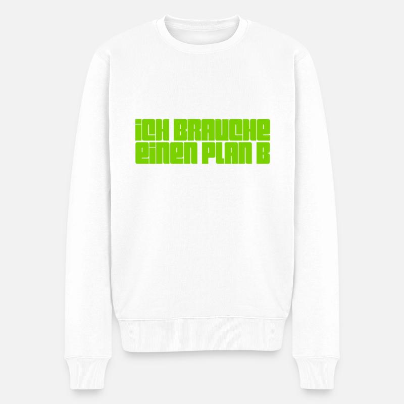 neuer Plan - Männer Premium Bio Pullover - Weiß