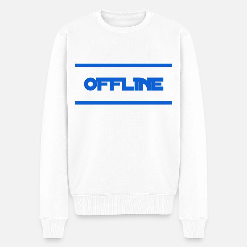 ich mag es offline - Männer Premium Bio Pullover - Weiß