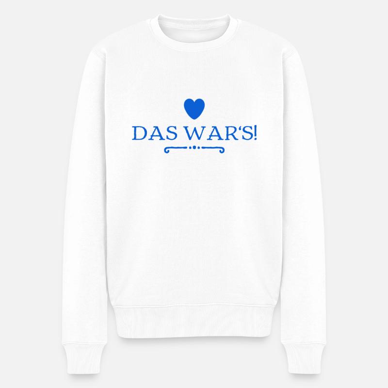 es ist vorbei - Männer Premium Bio Pullover - Weiß