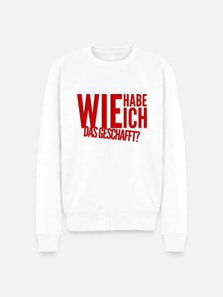 es ist geschafft - Männer Premium Bio Pullover - Weiß