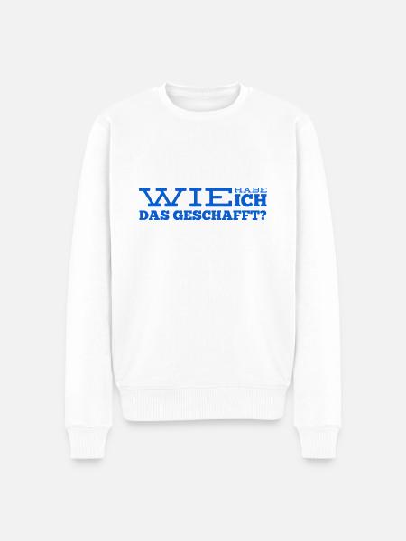 wie konnte das geschehen? - Männer Premium Bio Pullover - Weiß