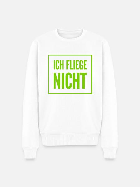 ich habe Flugangst - Männer Premium Bio Pullover - Weiß