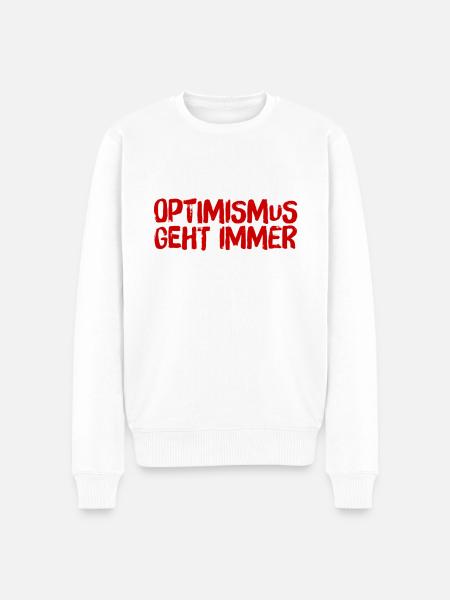 ich liebe Optimismus - Männer Premium Bio Pullover - Weiß