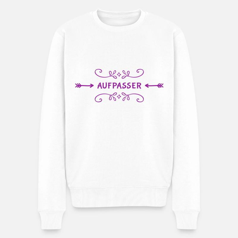 Beschützer - Männer Premium Bio Pullover - Weiß