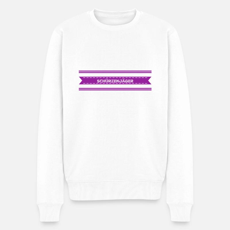 ich bin ein Verführer - Männer Premium Bio Pullover - Weiß