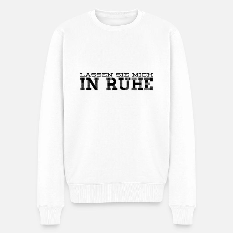 hören sie auf - Männer Premium Bio Pullover - Weiß