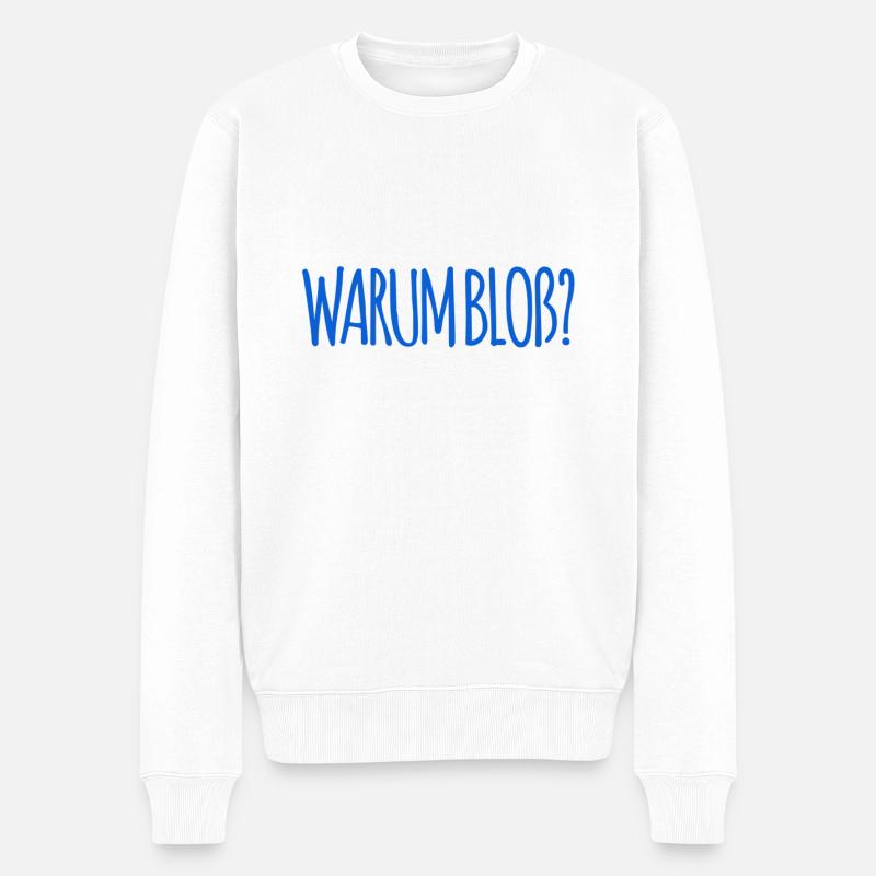 weshalb bloß? - Männer Premium Bio Pullover - Weiß