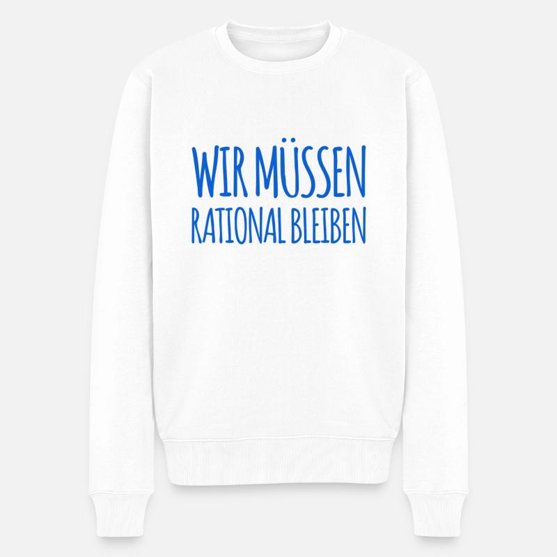 rational ist gut - Männer Premium Bio Pullover - Weiß