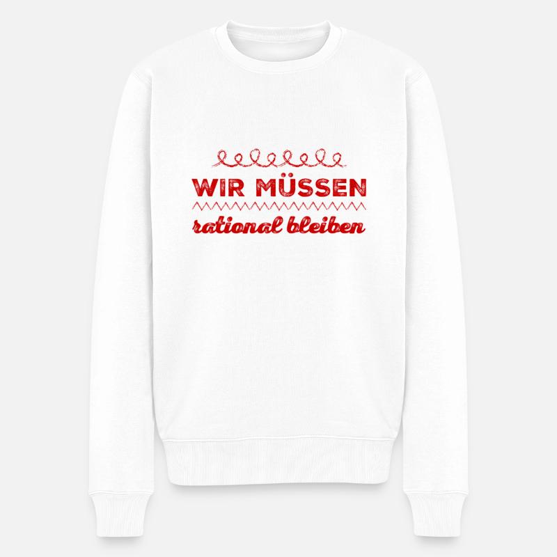 rational ist großartig - Männer Premium Bio Pullover - Weiß
