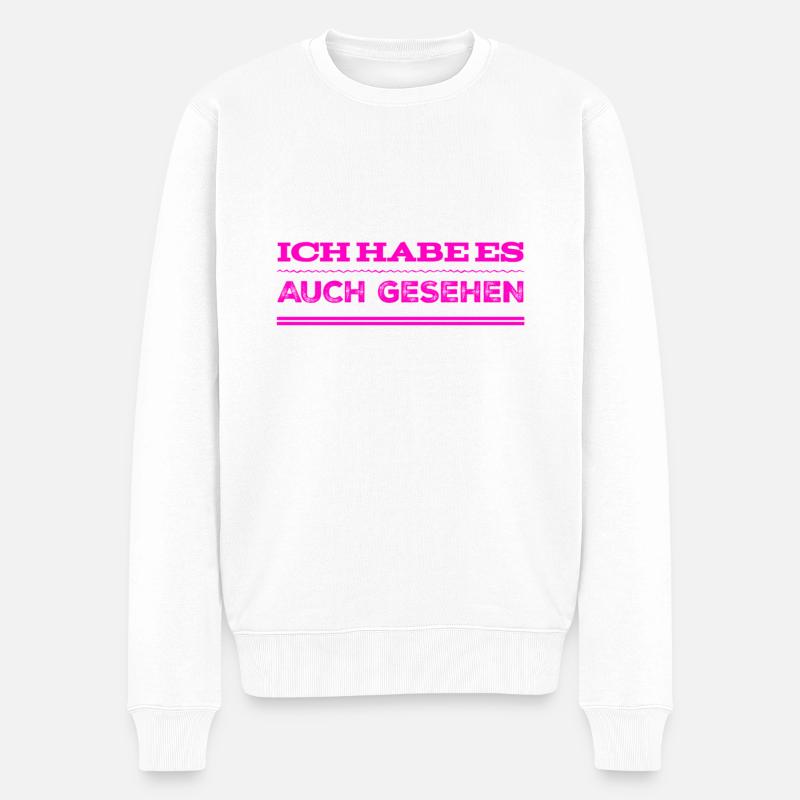 ich konnte es ebenso sehen - Männer Premium Bio Pullover - Weiß