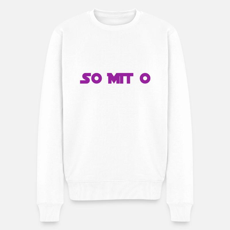 so wird das geschrieben - Männer Premium Bio Pullover - Weiß