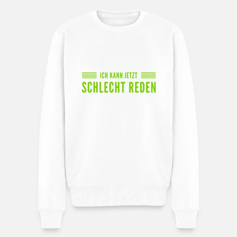 das ist ein schlechter Zeitpunkt - Männer Premium Bio Pullover - Weiß