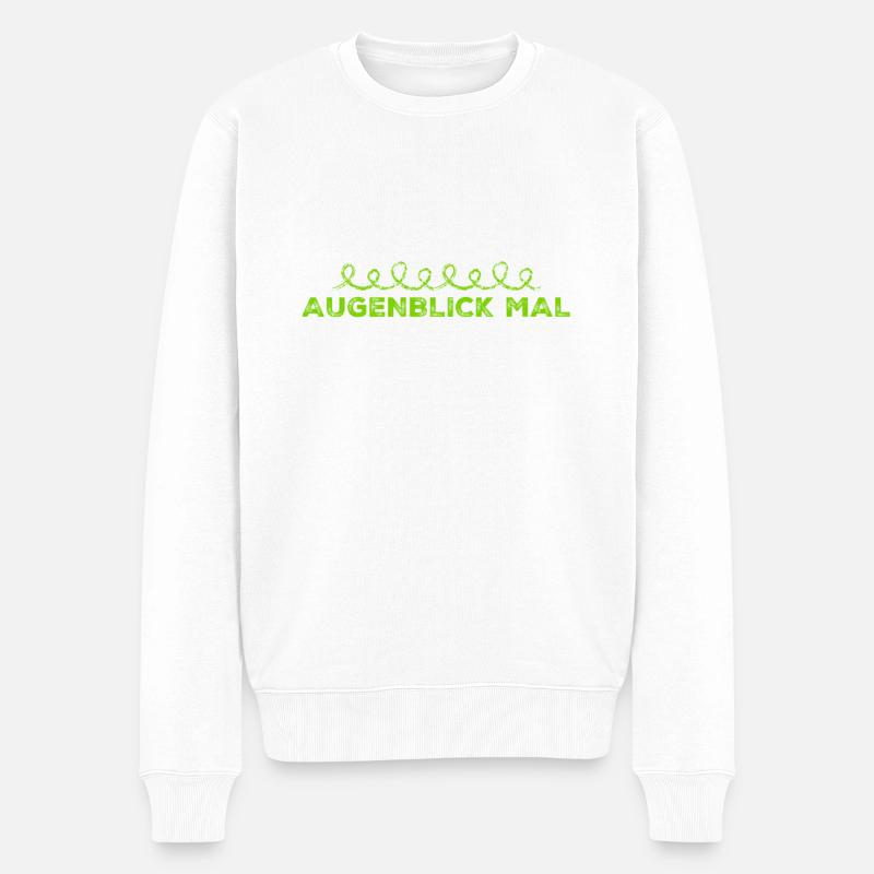 Moment - Männer Premium Bio Pullover - Weiß