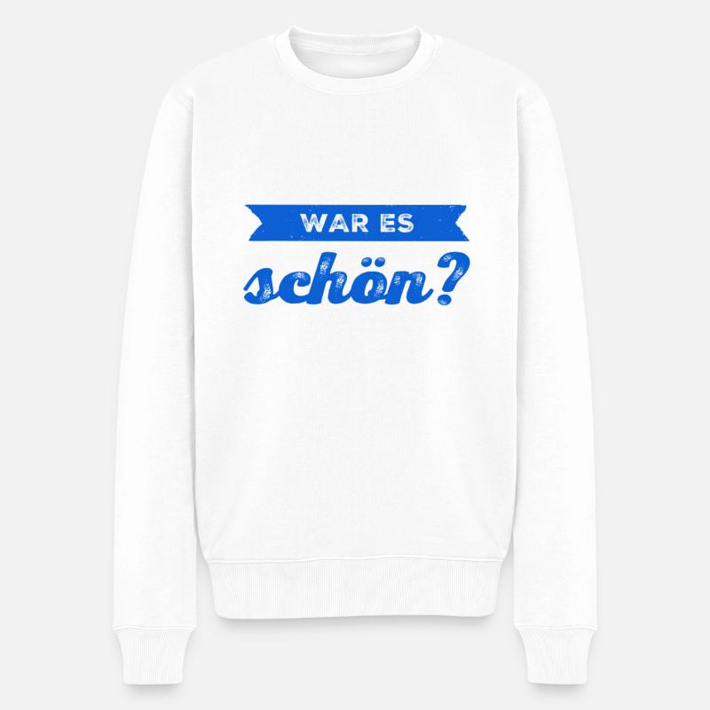 war es gut? - Männer Premium Bio Pullover - Weiß