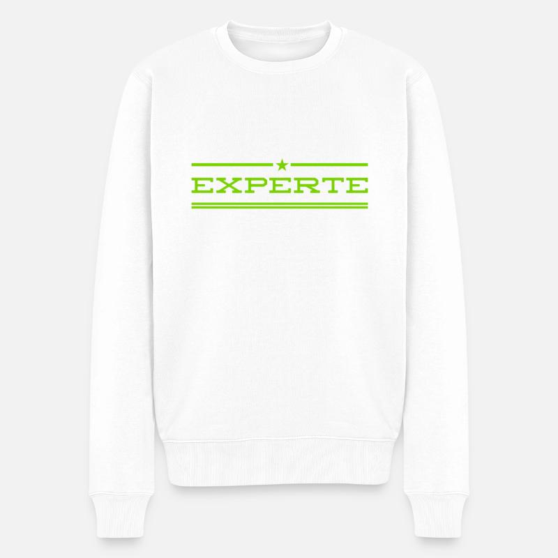 Koryphäe - Männer Premium Bio Pullover - Weiß