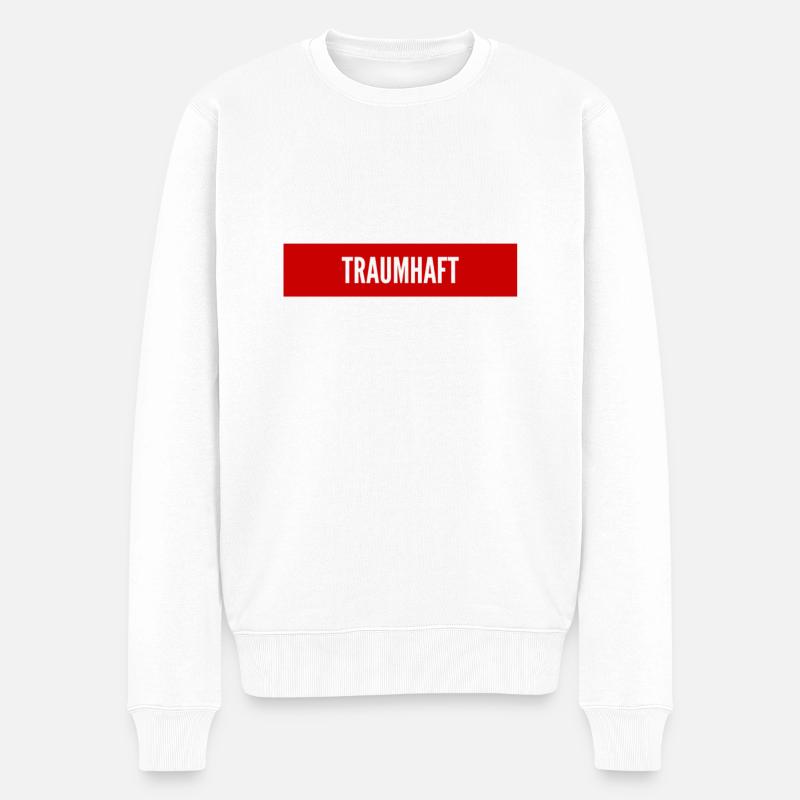 ein einziger Traum - Männer Premium Bio Pullover - Weiß