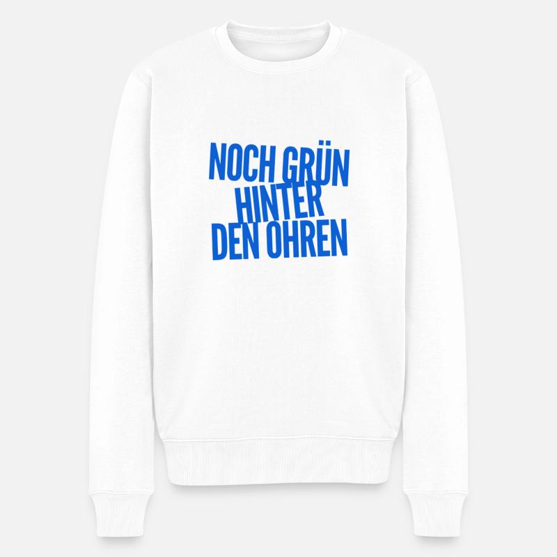 ich bin unreif - Männer Premium Bio Pullover - Weiß