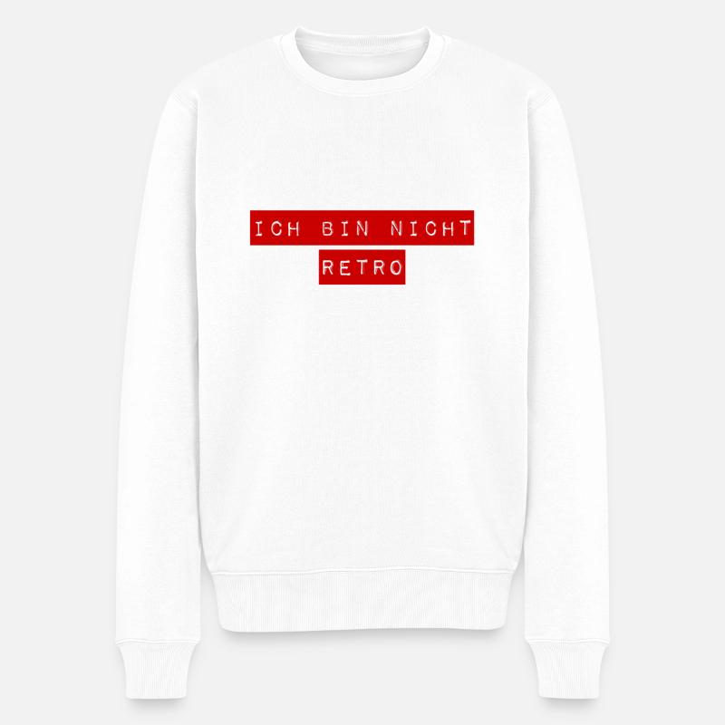 keinen Bock auf retro - Männer Premium Bio Pullover - Weiß