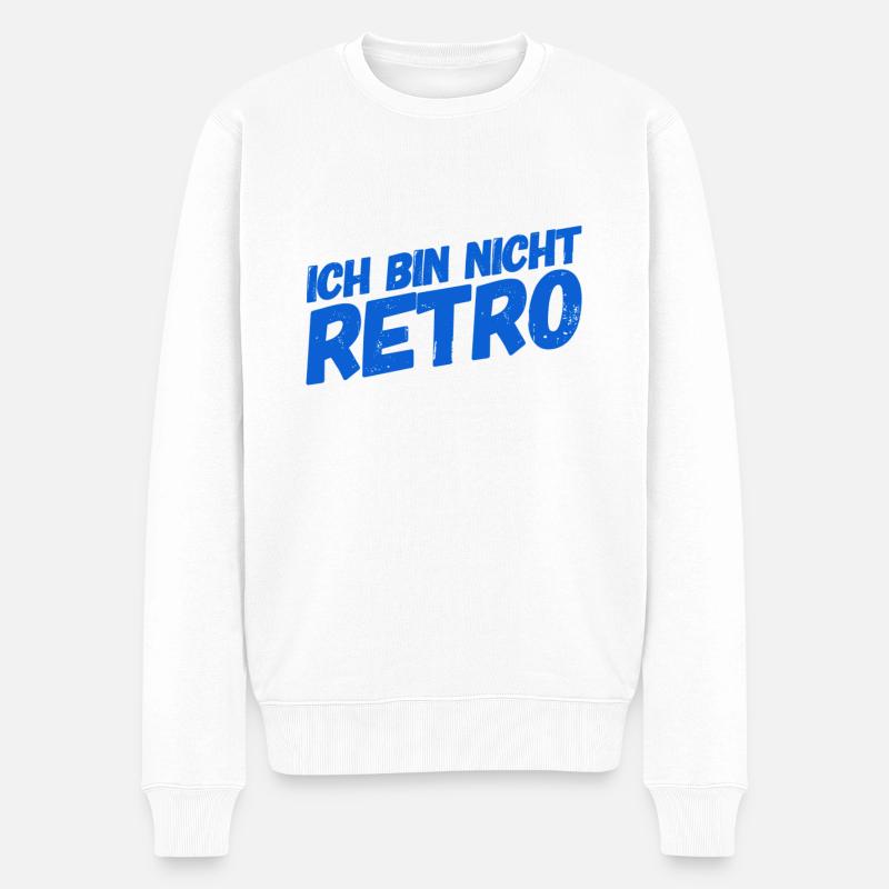 nie wieder retro - Männer Premium Bio Pullover - Weiß