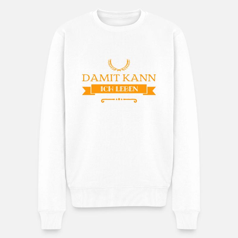 stört mich nicht - Männer Premium Bio Pullover - Weiß