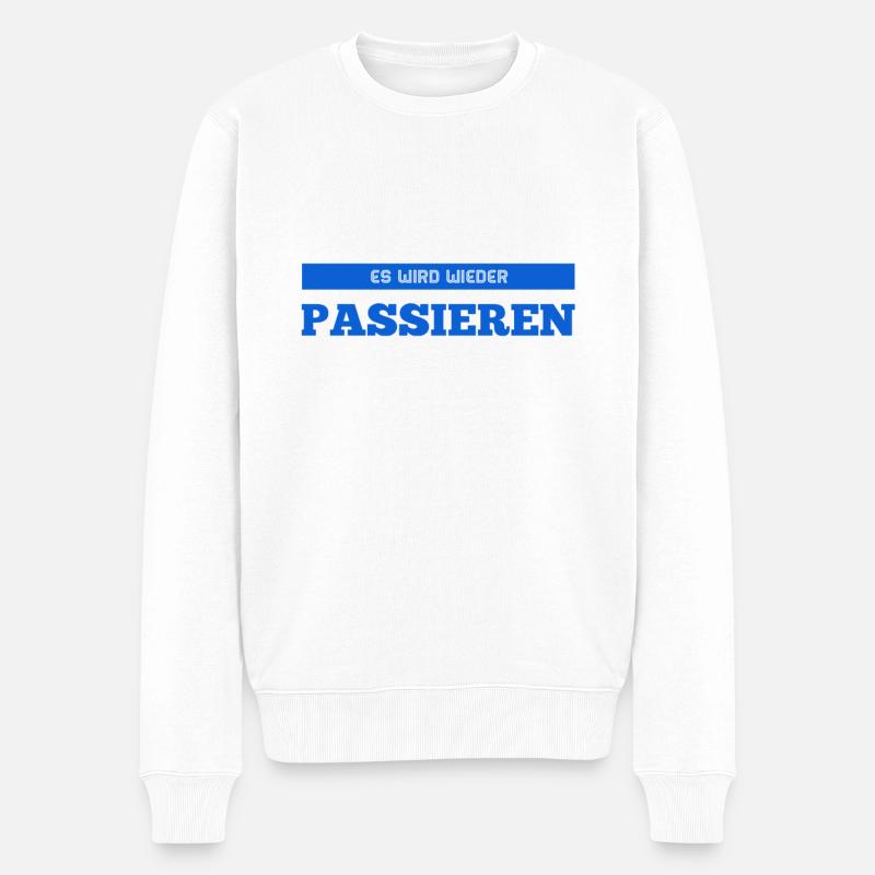 das wird nochmal geschehen - Männer Premium Bio Pullover - Weiß