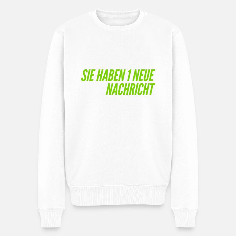 Posteingang - Männer Premium Bio Pullover - Weiß