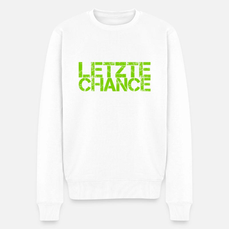 letzte Chance - Männer Premium Bio Pullover - Weiß