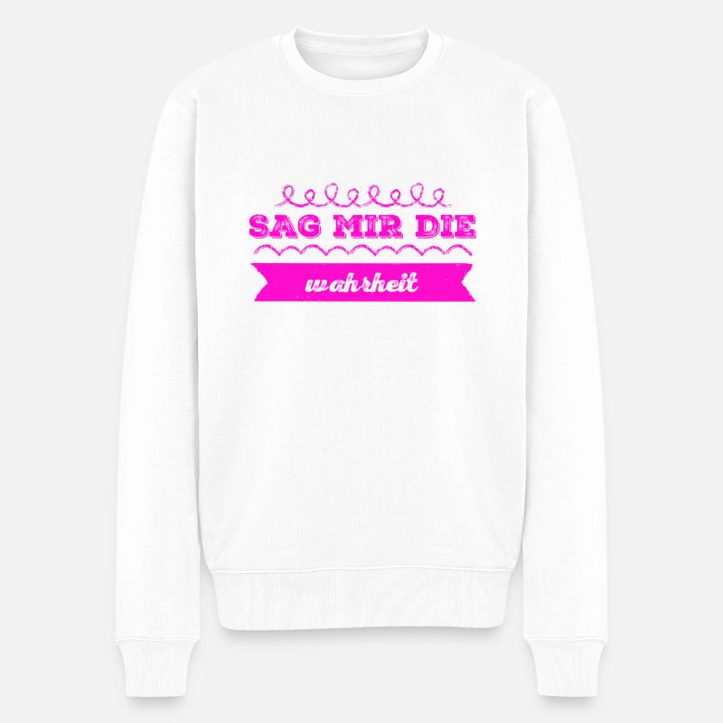 Ehrlichkeit geht immer - Männer Premium Bio Pullover - Weiß