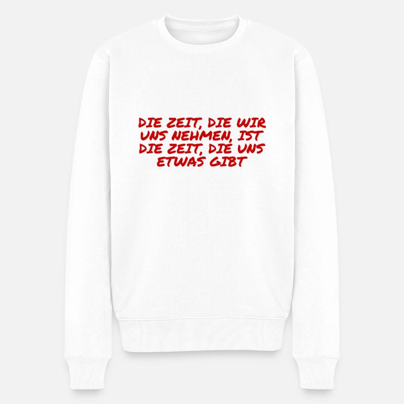 nehmen wir uns Zeit - Männer Premium Bio Pullover - Weiß