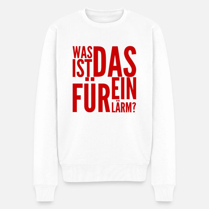 was ist das für ein Lärm? - Männer Premium Bio Pullover - Weiß